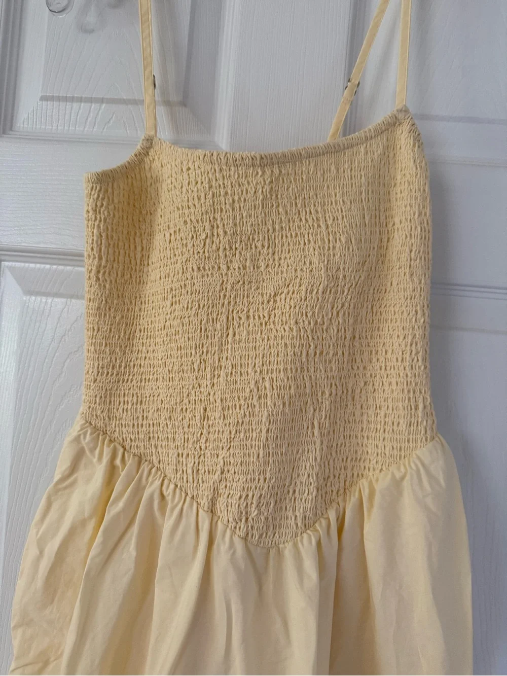 New Quince Butter Yellow Smocked Sundress - Picture 4 of 5